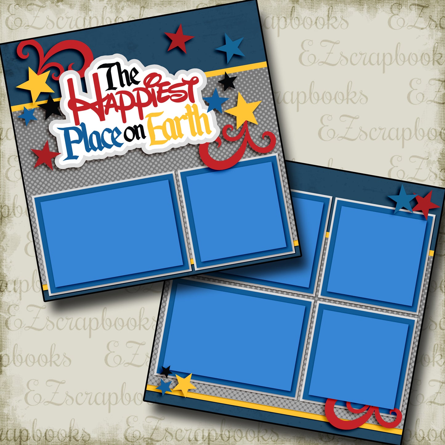 Happiest Place on Earth - 2961 - EZscrapbooks Scrapbook Layouts Disney