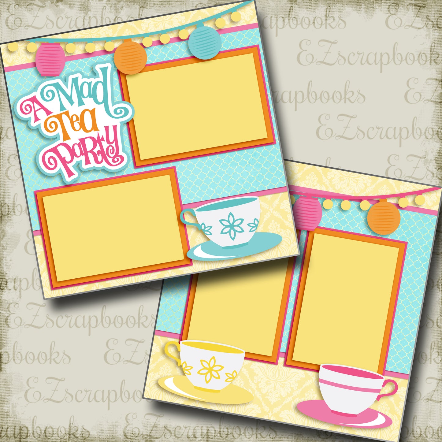 A Mad Tea Party - 2953 - EZscrapbooks Scrapbook Layouts Disney