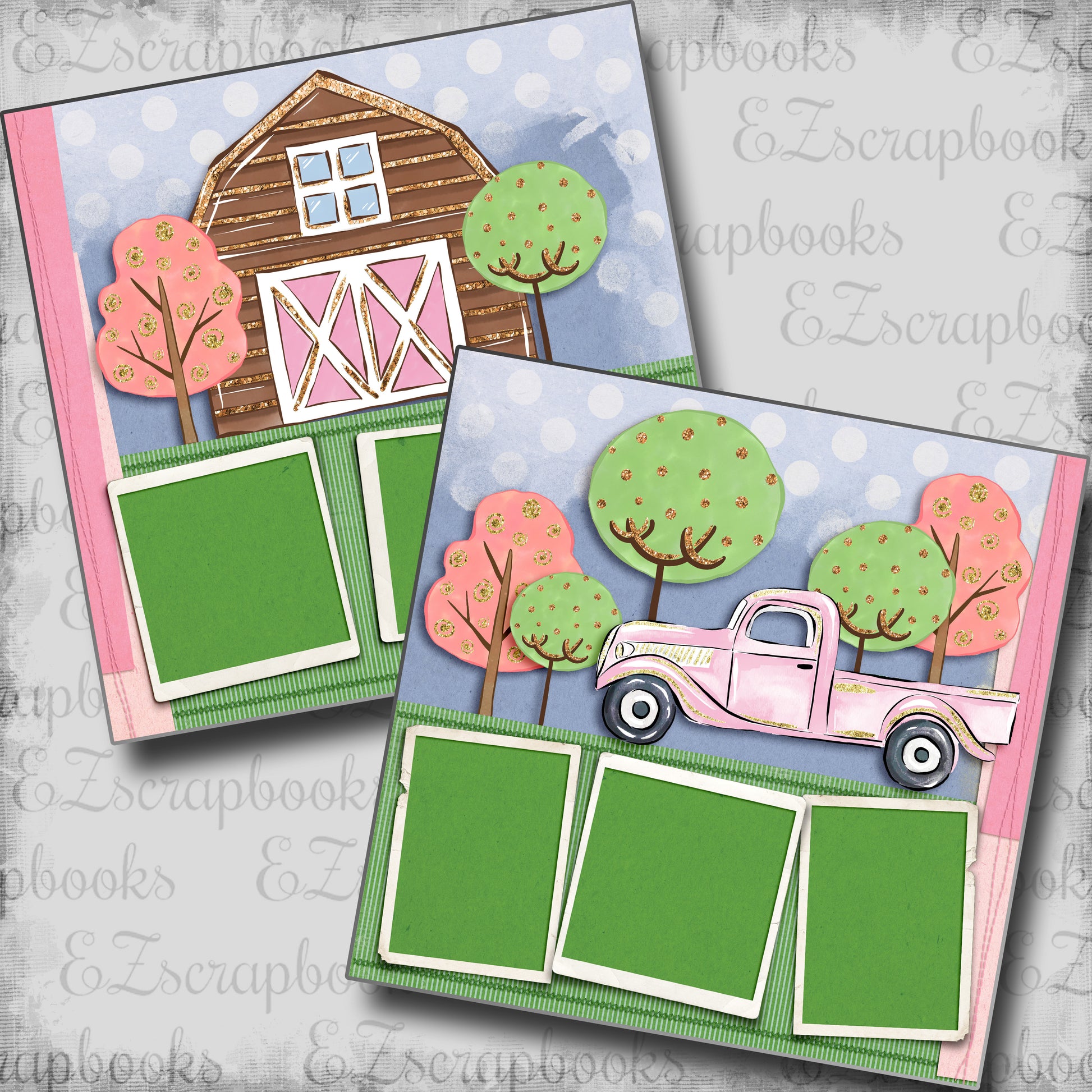 Farm Girl - 5354 - EZscrapbooks Scrapbook Layouts Farm - Garden