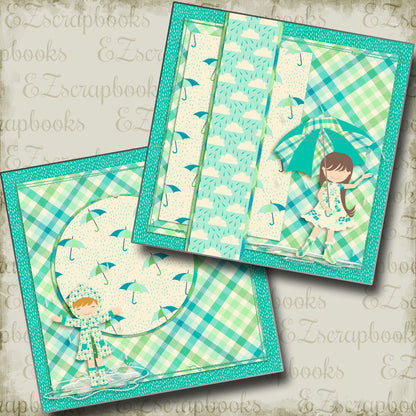 April Showers NPM - 3955 - EZscrapbooks Scrapbook Layouts Spring - Easter