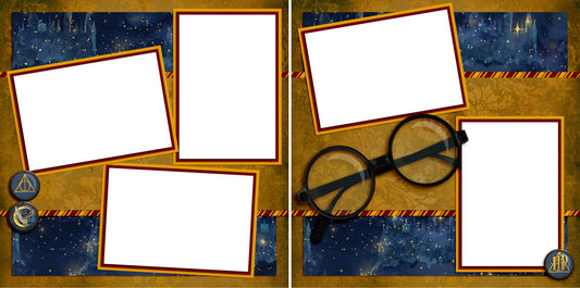 Wizard Glasses - Digital Scrapbook Pages - INSTANT DOWNLOAD - 2019 - EZscrapbooks Scrapbook Layouts Harry Potter, wizard