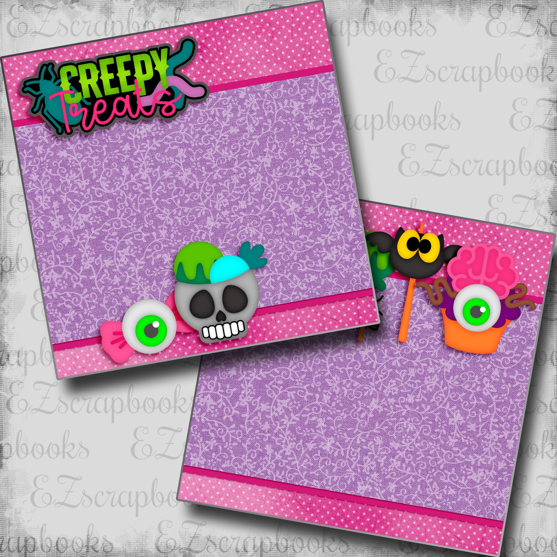 Creepy Treats NPM - 5361 - EZscrapbooks Scrapbook Layouts Halloween
