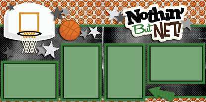 Nothin But Net Green - 3274 - EZscrapbooks Scrapbook Layouts basketball, Sports