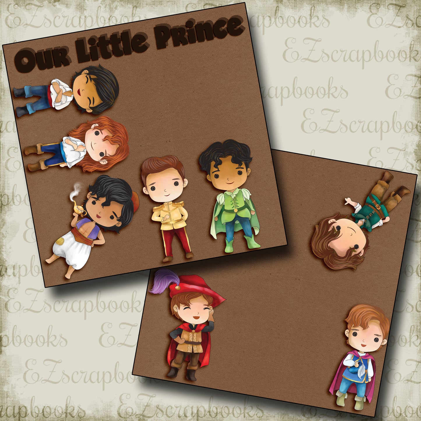 Our Little Prince NPM - 4531 - EZscrapbooks Scrapbook Layouts Disney