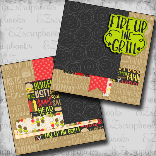 Fire Up the Grill NPM - 5591 - EZscrapbooks Scrapbook Layouts 4th of July, Foods, Summer
