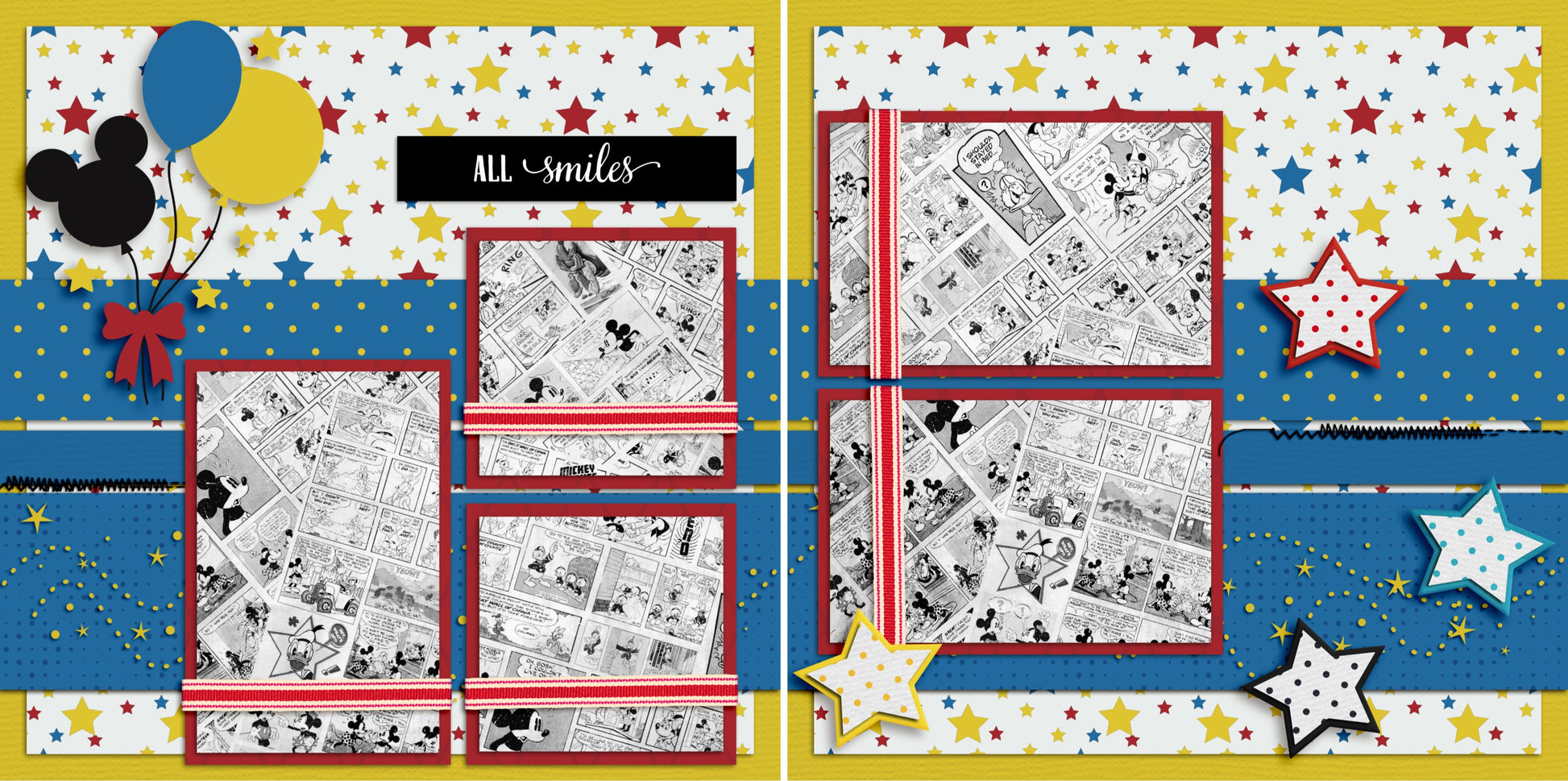 All Smiles - 3902 - EZscrapbooks Scrapbook Layouts Disney