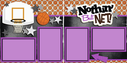 Nothin But Net Purple - 3276 - EZscrapbooks Scrapbook Layouts basketball, Sports