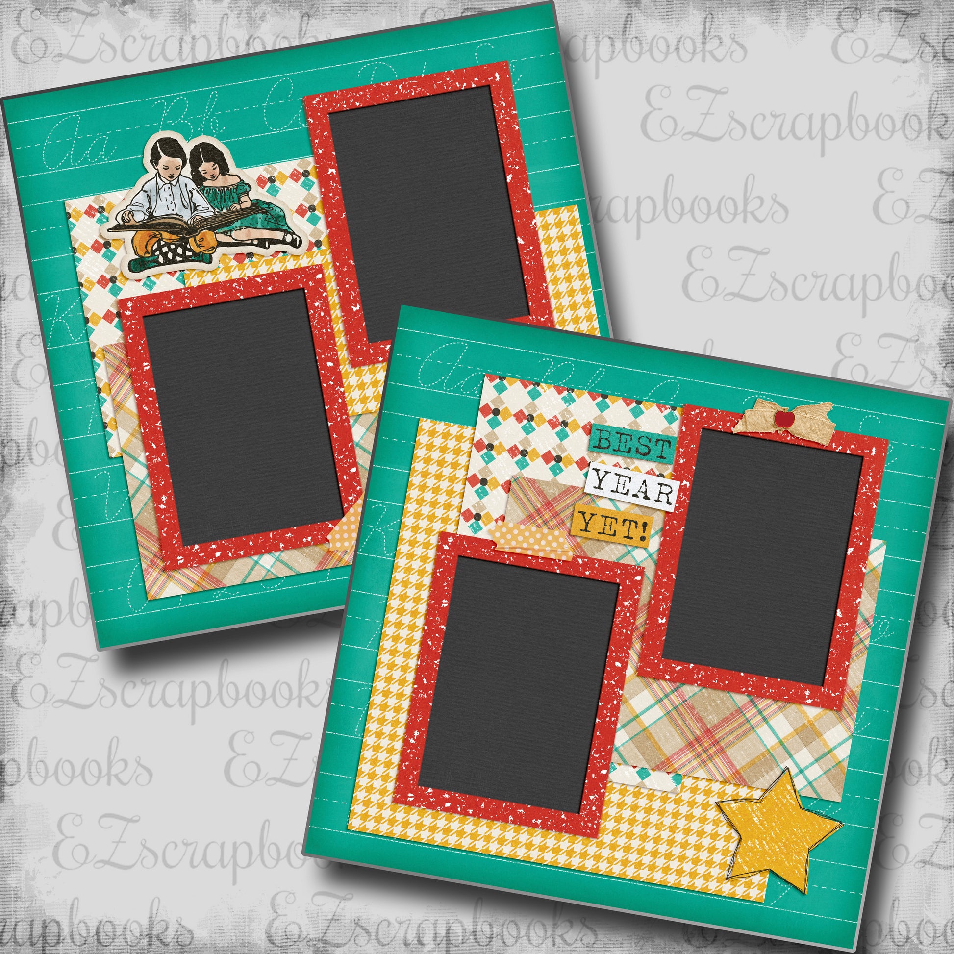 Best Year Yet - 5616 - EZscrapbooks Scrapbook Layouts back to school, School