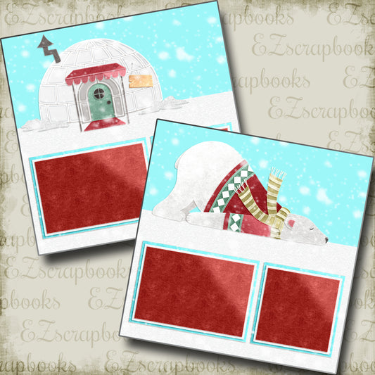 Polar Bear - 5174 - EZscrapbooks Scrapbook Layouts Christmas, Snow, Winter