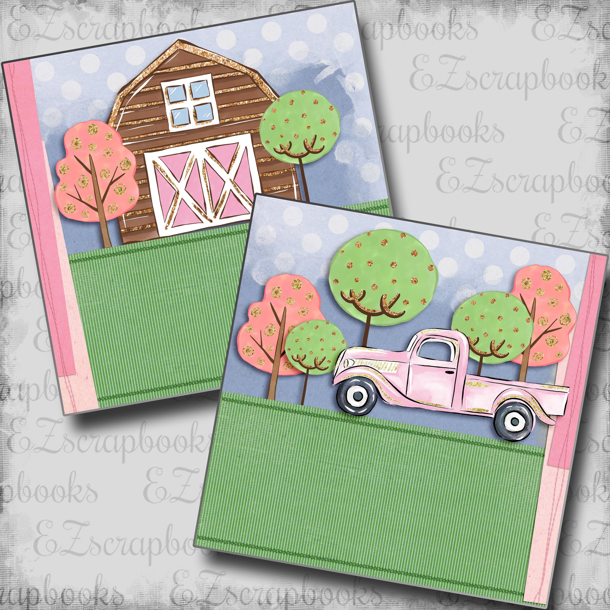 Farm Girl NPM - 5355 - EZscrapbooks Scrapbook Layouts Farm - Garden