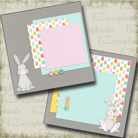 Cute Bunnies NPM - 4659 - EZscrapbooks Scrapbook Layouts Spring - Easter