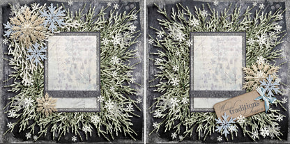 Winter Wreath - 3640 - EZscrapbooks Scrapbook Layouts Christmas, Winter