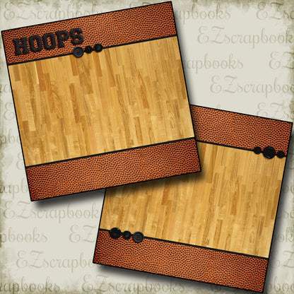 Hoops - Bball NPM - 3689 - EZscrapbooks Scrapbook Layouts basketball, Sports