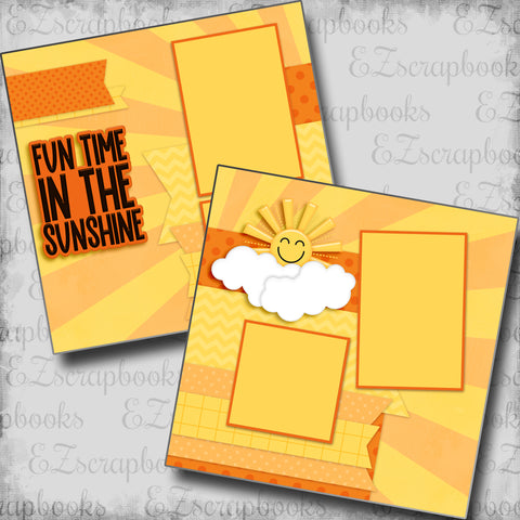 Fun Time in the Sunshine - 5550 - EZscrapbooks Scrapbook Layouts Summer, Swimming - Pool