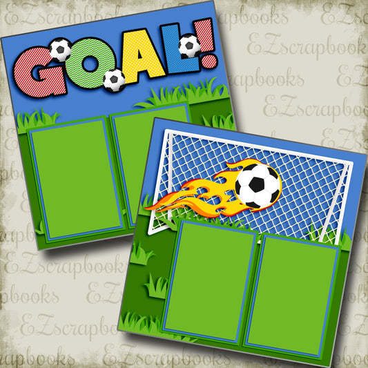 Goal - Soccer - 4914 - EZscrapbooks Scrapbook Layouts soccer, Sports
