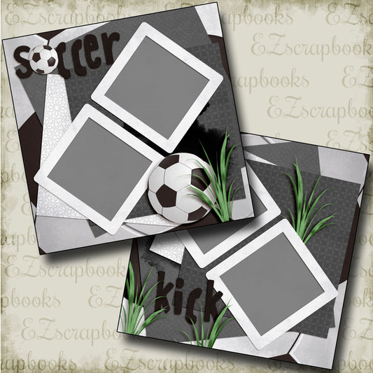 Soccer Kick - 4508 - EZscrapbooks Scrapbook Layouts soccer, Sports