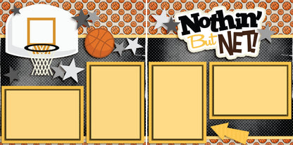 Nothin But Net Yellow - 3280 - EZscrapbooks Scrapbook Layouts basketball, Sports