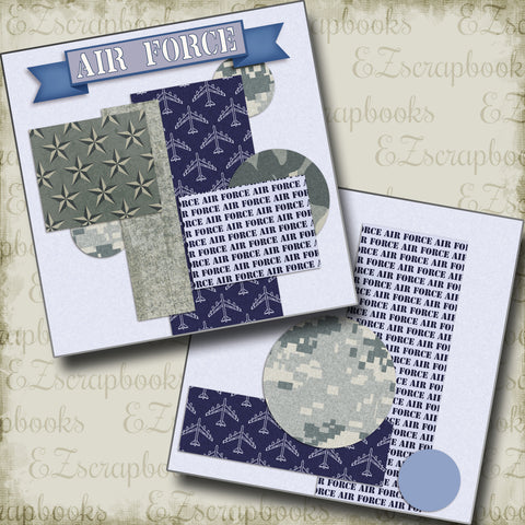 Air Force NPM - 4895 - EZscrapbooks Scrapbook Layouts Military