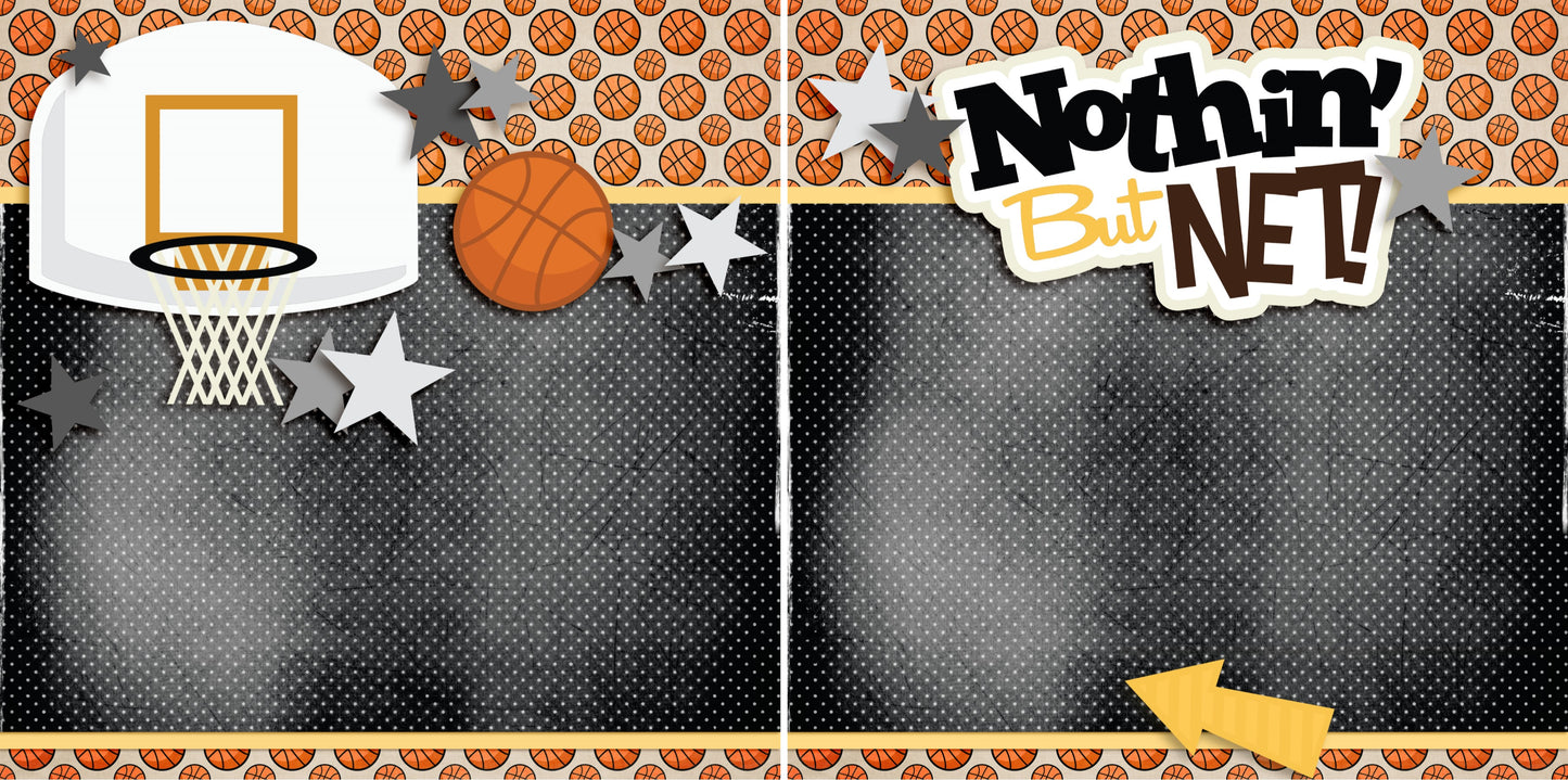 Nothin But Net Yellow NPM - 3281 - EZscrapbooks Scrapbook Layouts basketball, Sports