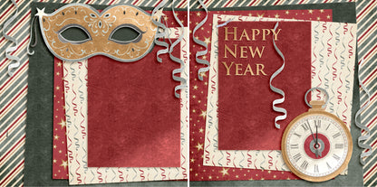 Happy New Year Red NPM - 4561 - EZscrapbooks Scrapbook Layouts New Year's