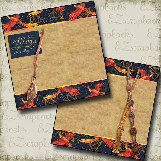 Magic Wands NPM - 4281 - EZscrapbooks Scrapbook Layouts Halloween, Harry Potter, wizard