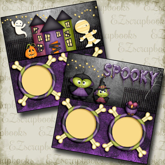 Spooky - 4366 - EZscrapbooks Scrapbook Layouts Halloween