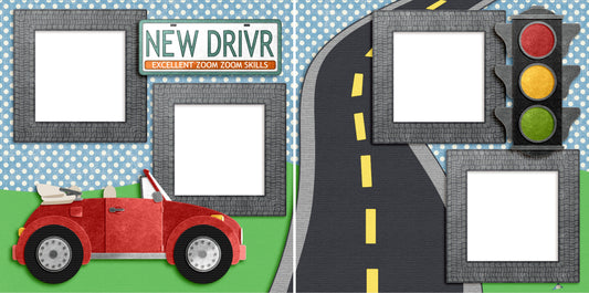 New Driver - Digital Scrapbook Pages - INSTANT DOWNLOAD - EZscrapbooks Scrapbook Layouts Other, Teen