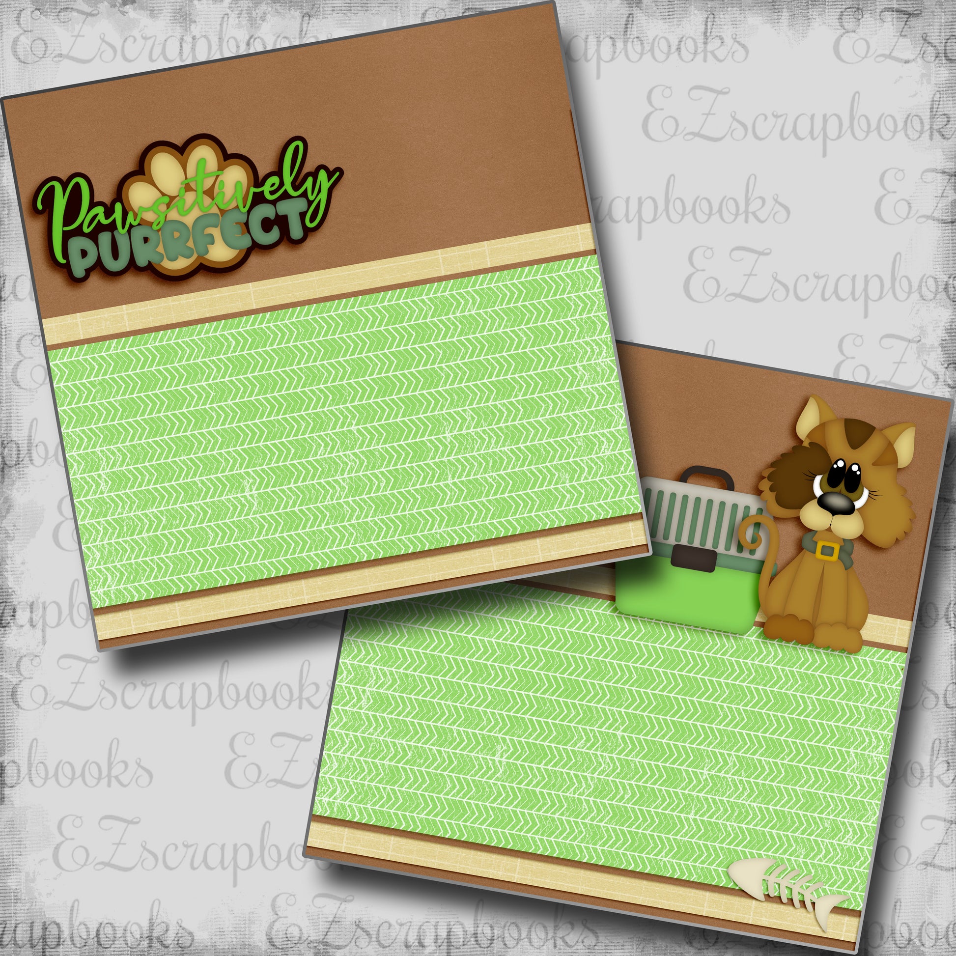 Pawsitively Purrfect NPM - 5367 - EZscrapbooks Scrapbook Layouts Cats, Pets