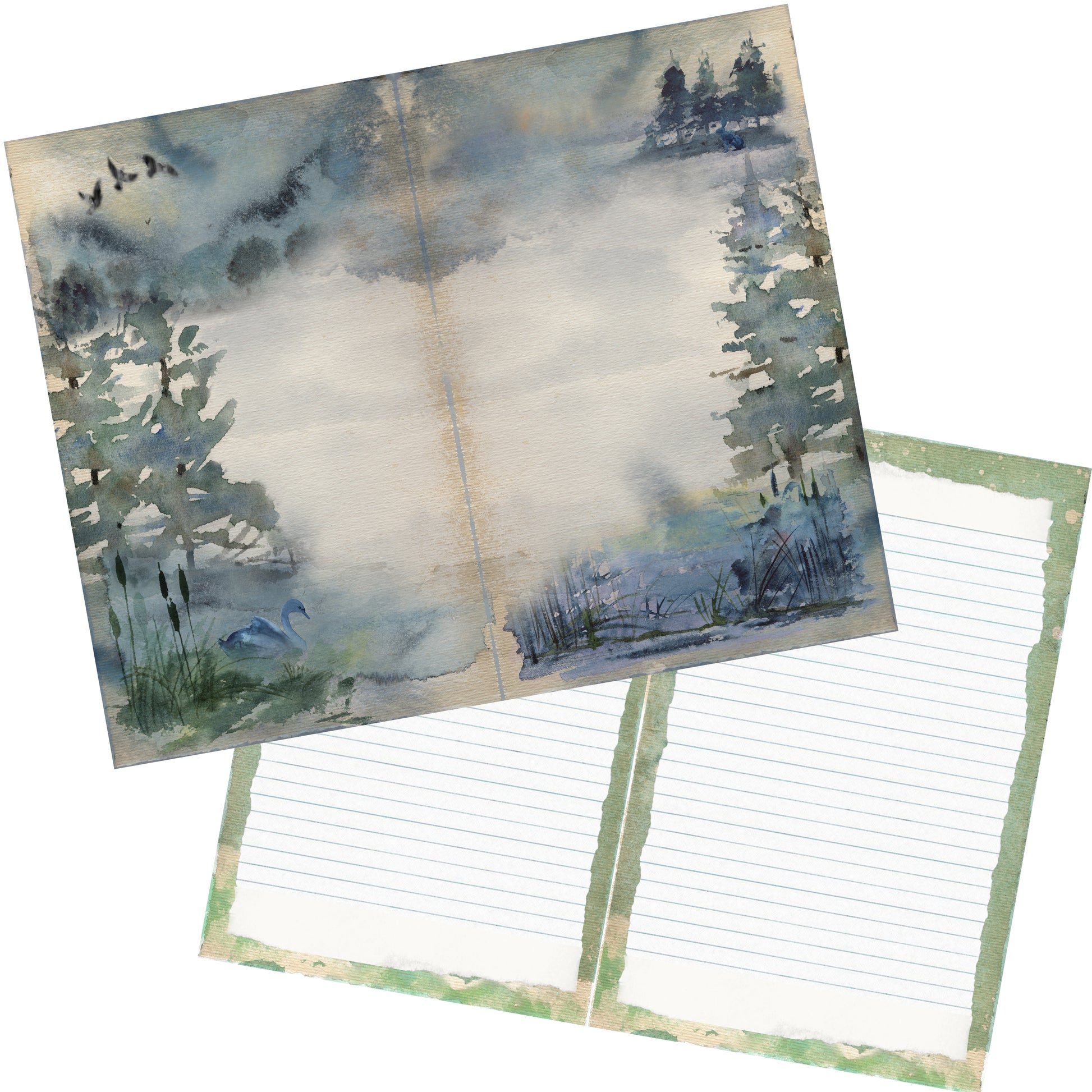 Winter Wilderness Journal DIY - 7086 - EZscrapbooks Scrapbook Layouts Journals