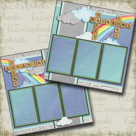Happy Rainbows - 5326 - EZscrapbooks Scrapbook Layouts Farm - Garden, Spring