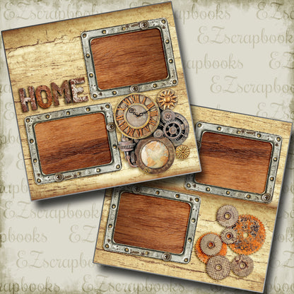 Steampunk:1 - 3710 - EZscrapbooks Scrapbook Layouts Steampunk