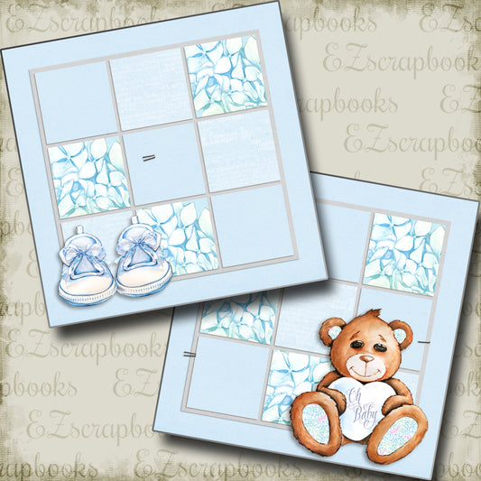 Oh Baby Boy Bear NPM - 5045 - EZscrapbooks Scrapbook Layouts Baby