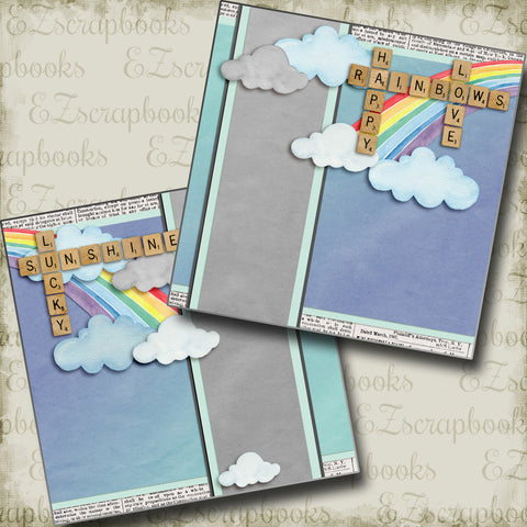 Happy Rainbows NPM - 5327 - EZscrapbooks Scrapbook Layouts Farm - Garden, Spring