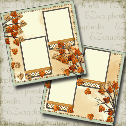 Fall Leaves - 4372 - EZscrapbooks Scrapbook Layouts Fall - Autumn