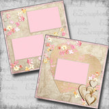 Spring Love - 5492 - EZscrapbooks Scrapbook Layouts Girls, Love - Valentine, Wedding