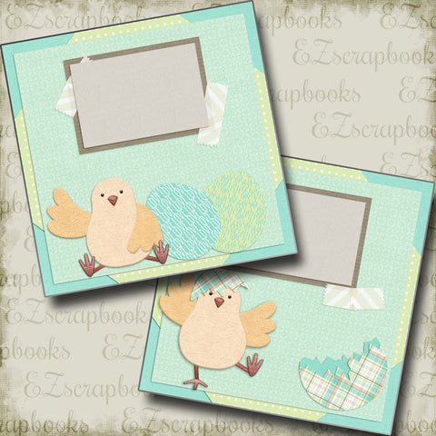 Hatched Chick - 5246 - EZscrapbooks Scrapbook Layouts Spring, Spring - Easter