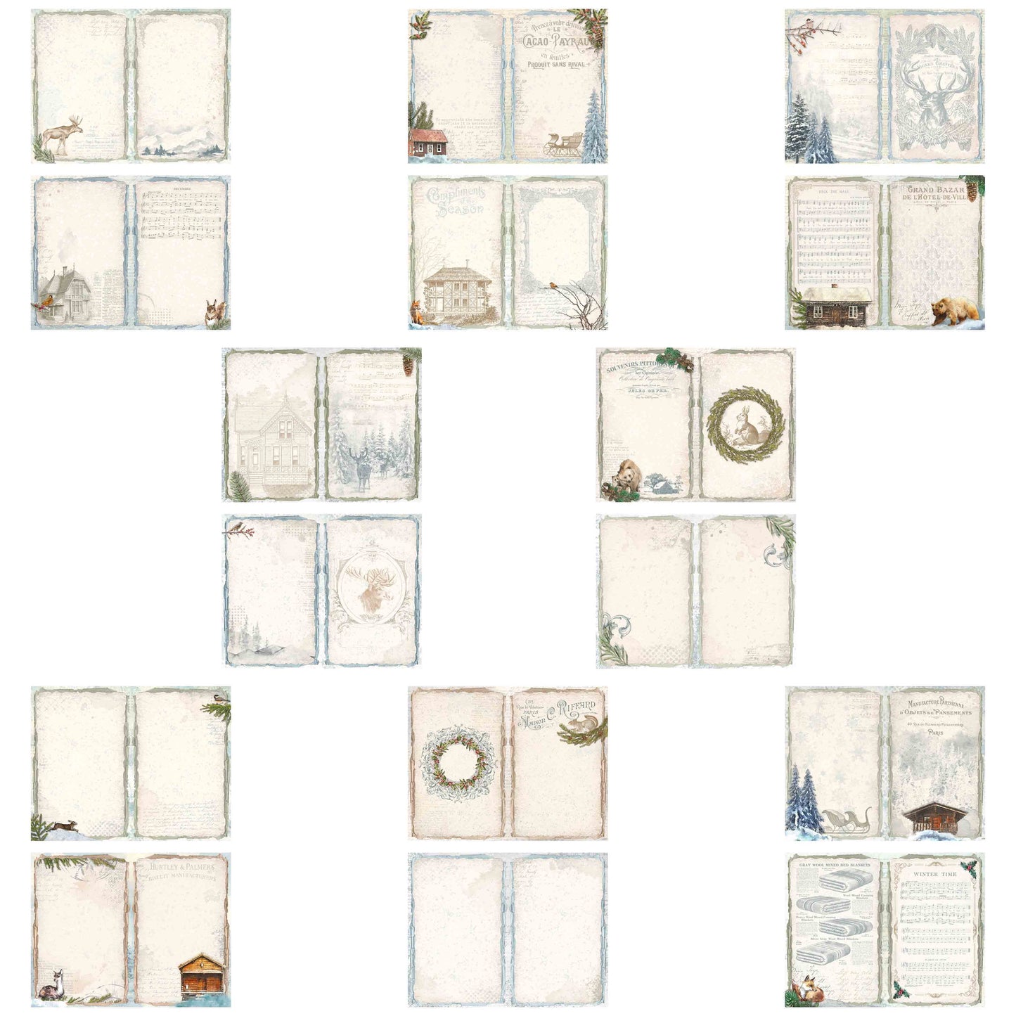 Winter Cottage Mini Journal Pages - 7608