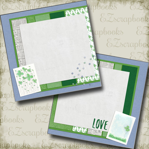 Love Green NPM - 4757 - EZscrapbooks Scrapbook Layouts St Patrick's Day