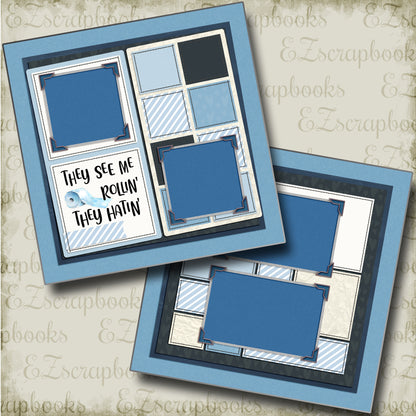 They See Me Rollin' - 4718 - EZscrapbooks Scrapbook Layouts covid, Quarantine-Corona