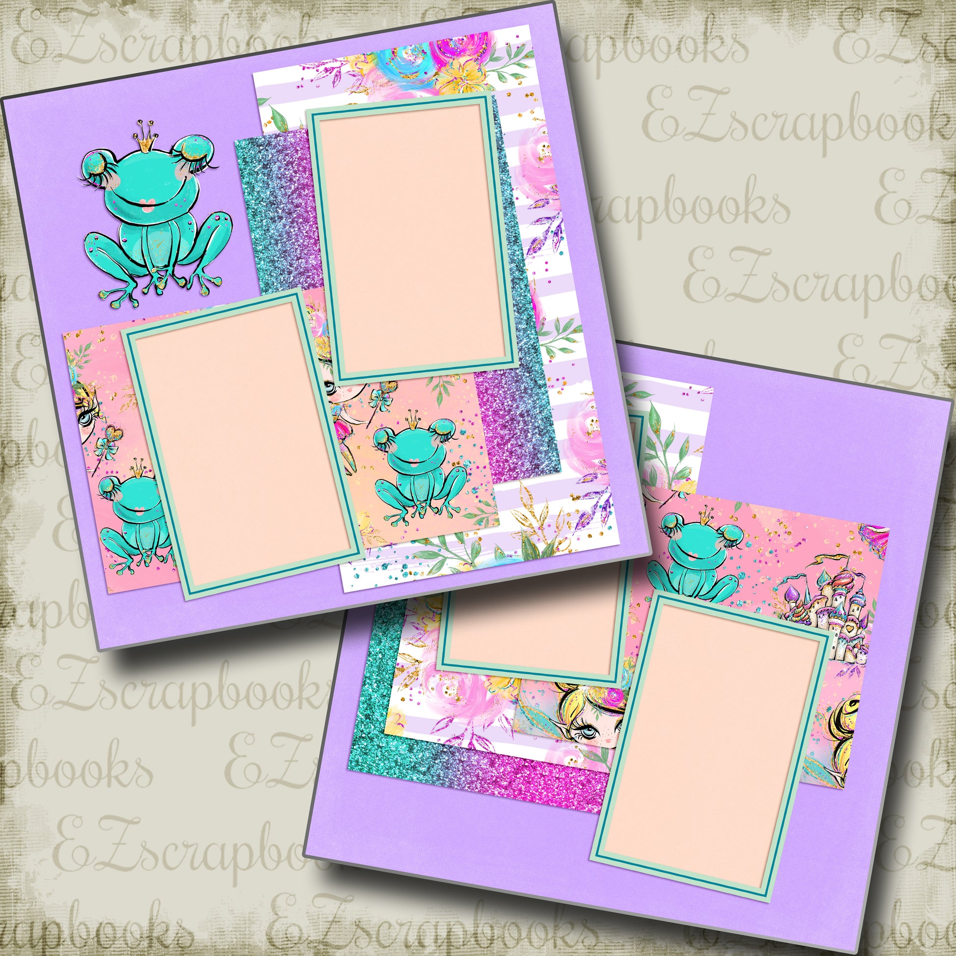 Fairy Tale Froggie - 5022 - EZscrapbooks Scrapbook Layouts Girls