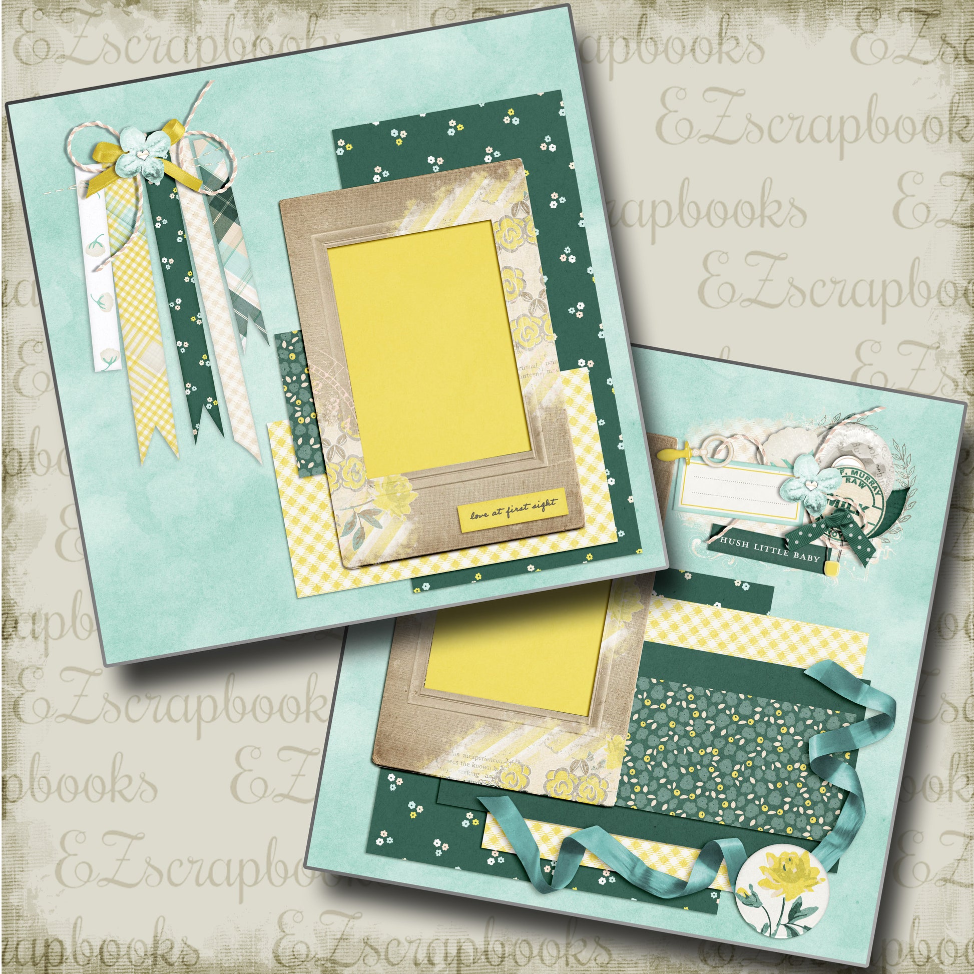 Hush Little Baby - 4732 - EZscrapbooks Scrapbook Layouts Baby