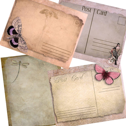 Vintage Postcards Journal Paper Pack - 7053 - EZscrapbooks Scrapbook Layouts Journals