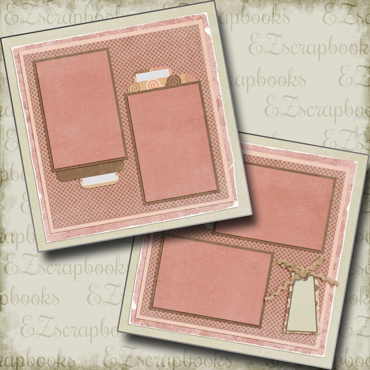 Pretty in Pink - 5254 - EZscrapbooks Scrapbook Layouts Baby, Girls