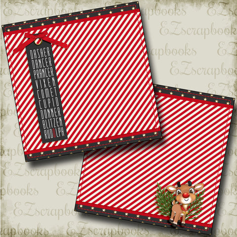 Rudolph NPM - 4433 - EZscrapbooks Scrapbook Layouts Christmas