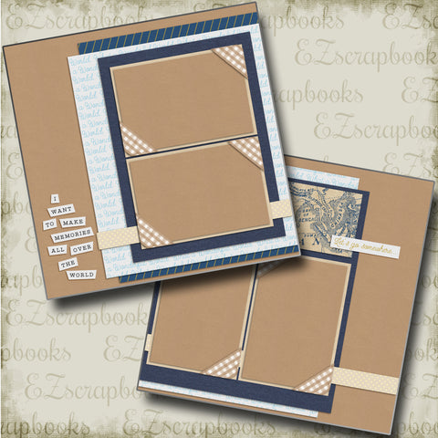 Let's Go Somewhere - 4742 - EZscrapbooks Scrapbook Layouts travel, Vacation