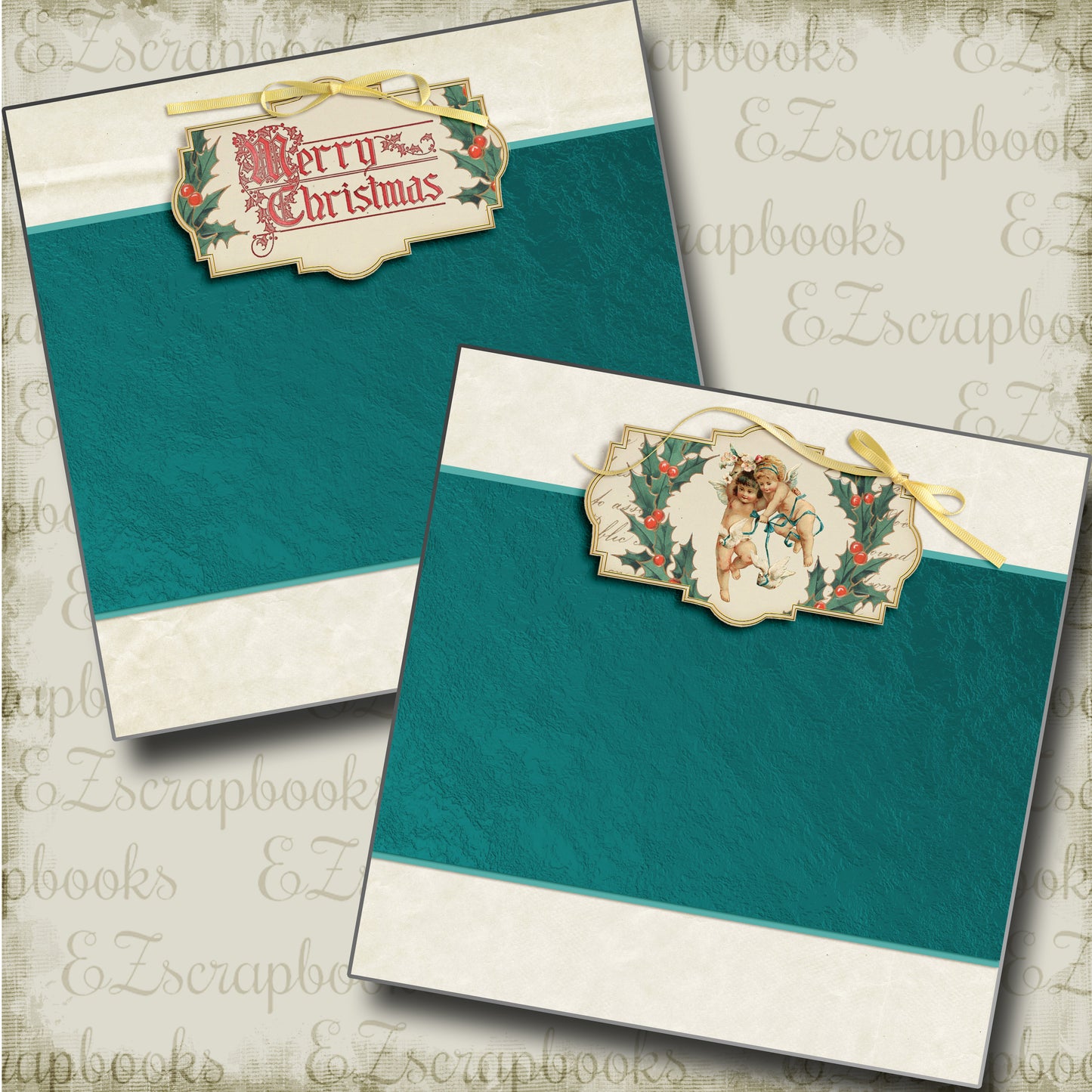 Victorian Christmas NPM - 3607 - EZscrapbooks Scrapbook Layouts Christmas