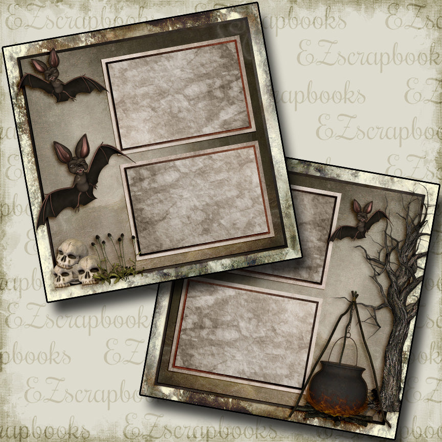 In the Shadows - 4344 - EZscrapbooks Scrapbook Layouts Halloween