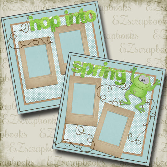 Hop Into Spring - 4700 - EZscrapbooks Scrapbook Layouts Spring - Easter
