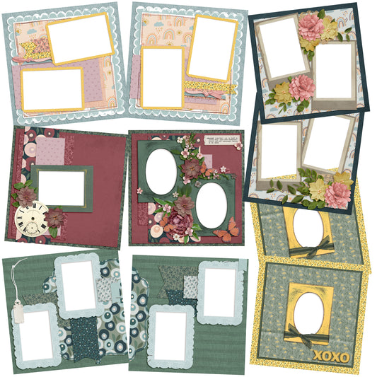 Cherish - EZ Quick Pages -  Digital Bundle - 10 Digital Scrapbook Pages - INSTANT DOWNLOAD