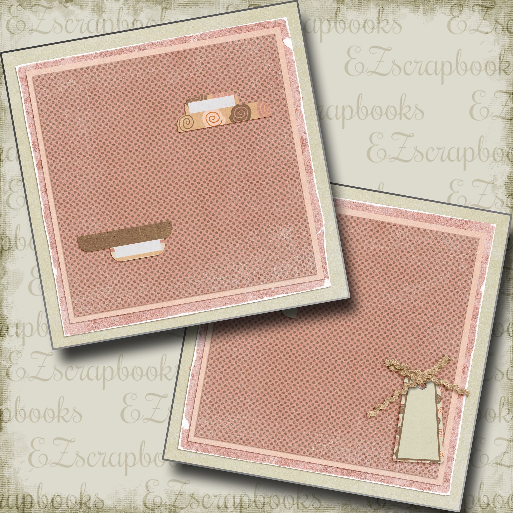Pretty in Pink NPM - 5255 - EZscrapbooks Scrapbook Layouts Baby, Girls